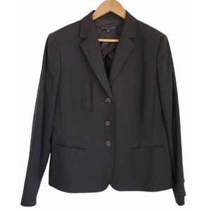 Brooks Brothers Women's Milano Fitted Blazer in Dark Gray